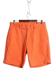 【お得なクーポン配布中!】 ポロ ラルフローレン コットン チノ ショートパンツ メンズ 33 / 古着 ショーツ 短パン アーミー タイプ ノータック ワンポイント オレンジ