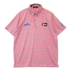 【美品】Rough and Swell チェッカーパターン 半袖 ポロシャツ カジュアルゴルフドットコムby PALM SPRINGSにrough&swell［ラフ