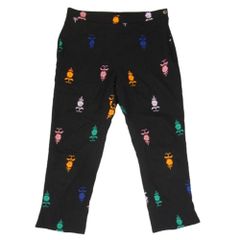tricot COMME des GARCONS 트리코콤데가르손 01AW TC-P007 플라워 자수 울 테이퍼드 팬츠 블랙계 M[중고]