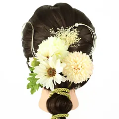 髪飾り 成人式 水引 振袖 前撮り 袴 花 組紐 ゴールド 金箔 シート フェイク パール ビーズ トレンド 華奢 Ｕピン 小さい 大人 No.12-0801