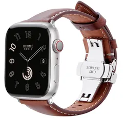 【数量限定】Watch バンド 44MM Apple 45MM 46MM 49MMコンパチブル アップルウォッチベルト 46mm コンパチブル 本革製 プッシュ式 Ｄバックル/ピンバックル 長さ調節 通気Apple [Ｘｒｅｉｓｉ] Watch Ultra2/