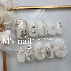 完成品/匿名配送可能/全サイズ入り/結婚式/成人式/成人式ネイル/ネイルチップ/24枚