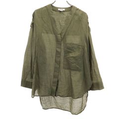 HELMUT LANG ヘルムートラング カットソー ノーカラー シルク混 S 