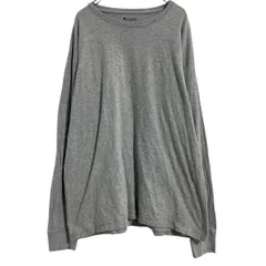 Champion 長袖 ロゴTシャツ XL グレー チャンピオン ロンT ロングTシャツ ビッグサイズ 古着卸 アメリカ仕入 a701-6953