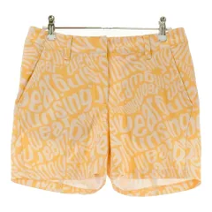 サイズ：9 MUNSING WEAR マンシングウェア  ショートパンツ ロゴ総柄 イエロー系 [240101446189] ゴルフウェア レディース ストスト