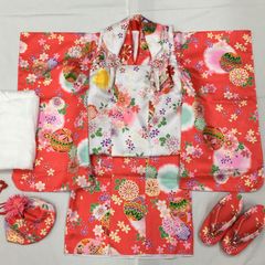 七五三 3歳 正絹 かのこ柄 被布 刺繍 フルセット 桜 - メルカリ