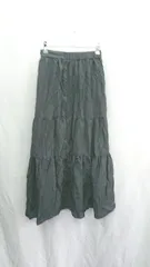 ◇ ⊂ DISCOAT ディスコート ロング丈 フレア スカート サイズF ブラック レディース E  【1411210015859】