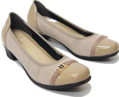 パンプス 痛くない ローヒール 歩きやすい クッション 太ヒール 黒 ブラック ラウンドトゥ コサージュ 3E 走れる sm1202 S（22.5～23.0cm） オーク