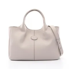 トッズ TOD'S トートバッグ ALH SHOPPING PICCOLA ライトグレー レザー 2wayハンドバッグ レディース Used Aのサムネイル