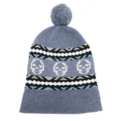 lucien pellat-finet ルシアンペラフィネ Skull Knit Hat Light Navy スカル ニット帽 ライトネイビーのサムネイル