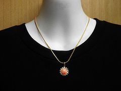 天然石 珊瑚(コーラル)ネックレス(ペンダント)　　　　250720262