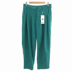 アズールバイマウジー AZUL by moussy タグ付き FAUX MELTON TROUSERS パンツ トラウザー ストレート ジップフライ L 緑 グリーン 251FAT31-287I /HO□ 0412のサムネイル