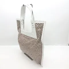 ◇ Θ allureville アルアバイル ハンドバッグ ブラウン ベージュ ホワイト レディース E  【1412090027352】