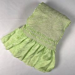 帯揚げ　黄緑　正絹　絞り　使用可　美品