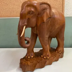 美品】象彫刻天然石オブジェ置物インテリア工芸品美術品A1262