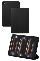 【迅速発送】エレコム iPad Pro 11インチ (M4) 2024年 ケース マグネット吸着式 超薄型 軽量 2アングルに変えられる オートスリープ/オートウェイクアップ TBWA24PMWVPF2BK