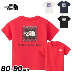 ザ・ノース・フェイス ベビーウェア 半袖 Tシャツ 80cm 90cm 子供服 THE NORTH FACE バンダナスクェアロゴティー UVカット ベビー服 プリントT   男の子 女の子 赤ちゃん 服 半袖シャツ 幼児  /NTB32546