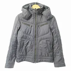 ミッシェルクラン MICHEL KLEIN 美品 中綿 ジャケット ブルゾン フーディ ダブルジップ グレー 46 0130のサムネイル
