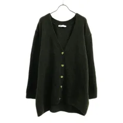 ZARA ザラ 長袖 Vネック ニットカーディガン S カーキ系 レディース 古着