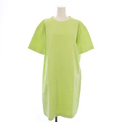 アクネ ストゥディオズ Acne Studios JOUPA EMBOSS ワンピース Tシャツ カットソー ひざ丈 半袖 クルーネック ロゴ S 黄緑 ライトグリーン /BBのサムネイル