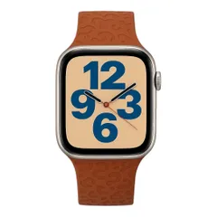 Apple Watch バンド テラコッタオレンジ×レオパード柄 シリコン 38/40/41/42mm対応 Series1〜10・SE/SE2｜軽量 スポーツ仕様