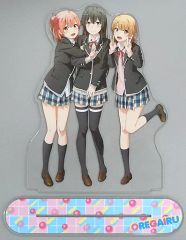 [중고] 잡화 유키노시타 유키노 & 유이가하마 유이 & 잇시키 이로하(제복) 프리미엄 빅 클리어 스탠드 [역시 내 청춘 러브 쌀은 틀렸다. 완]