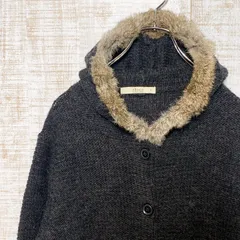 shuca シュカ　グローバルワーク　レディース　アウター　ニットコート　アルパカ混　ラビットファー　可愛い s17