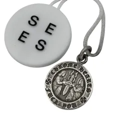 クロムハーツ CHROME HEARTS エンジェル メダル チャーム V1 ネックレストップ ペンダントトップ シルバー925 シルバー メンズ 【中古】のサムネイル