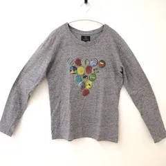 古着　R.NEWBOLD　ニューボールド　グレー系　メンズ　ロゴTシャツ　ロングTシャツ　Mサイズ