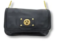 【送料無料】マークバイマークジェイコブス チェーン レザー本格 ショルダーバッグ 黒 ゴールド金具 ■管理番号L28448YER-250114-50-3（510）