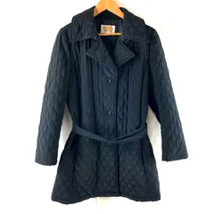 タルボット TALBOTS コート ロング 腰ベルト チャック付きポケット 黒 2025052400026のサムネイル