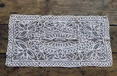 ヴィンテージ】Clever Fingersテーブルクロスバテンレース