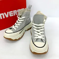 CONVERSE ALL STAR R TREKWAVE HI 1SD412 新品同様 スニーカー ハイカット 厚底 レディース 24cm グレー コンバース 靴 IF15588■