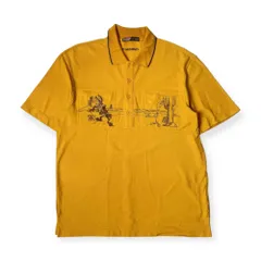 GREENCLUBS グリーンクラブ ワーナーコラボ 鹿の子 半袖 ポロシャツ 3/イエロー メンズ
