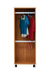 【人気商品】ブレザータンス 2段 こども用 クローゼット 家具 幅40 高さ110 奥行31 子供部屋 収納 スリム 木製 JKプラン ナチュラル MHV-0013-NAのサムネイル