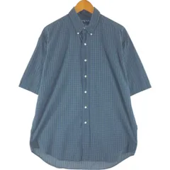 古着 ラルフローレン Ralph Lauren BLAKE ブラックウォッチチェック 半袖 ボタンダウン チェックシャツ メンズL相当/eaa565255