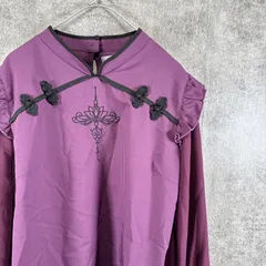 axes femme POETIQUE チャイナブラウス パープル M