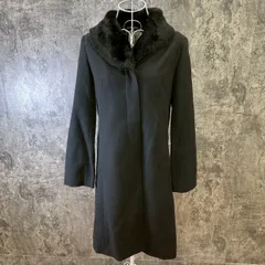 ☆MK☆ミシェル クラウン♪ロングコート♪ファー着脱可♪ブラック(38)