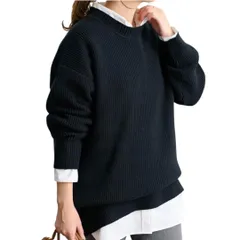 JOURNAL STANDARD ジャーナルスタンダード GIenIoche アゼクルーロングニット 22080400554030 ブラック 黒 Fサイズ クルーネック ロングニット セーター レディース 冬 ゴーゴー古着久喜倉庫店 鴻757 ☆