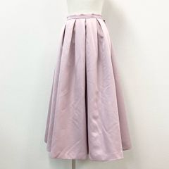 47e9 【未使用保管品】タグ付 TSURU By MARIKO OIKAWA ツル バイ マルコ オイカワ ARIANA フレアロングスカート ボトムス 日本製 SK-2229160 34 ピンク