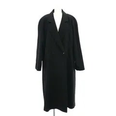 バルマン BALMAIN ロング チェスター コート アウター ロング カシミヤ 裏地ロゴ総柄 17 XXL 大きいサイズ 黒 ブラック /ES ■GY18のサムネイル
