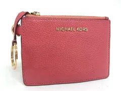 ■美品■ MICHAEL KORS マイケルコース レザー カードケース パスケース  カード入れ 定期入れ ピンク系 DJ8600