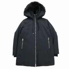 ZARA ザラ モッズコート フェイクファー フーデット 中綿入り ジャケット ブルゾン アウター サイズM ブラック レディース 【中古】