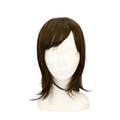 ☆ TDB.耐熱ダークブラウン ☆ プリシラ 五分ウィッグ ニュアンスストレート GB-01 プリシラ ウィッグ 部分ウィッグ ヘアピース 自然 ハーフウィッグ ミディアム ストレート ボブ つむじ かつら つけ毛 部分かつら おしゃれ ブラック ブラウン