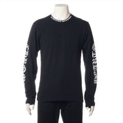 CHROME HEARTS　ネックロゴ　ロングＴシャツ　長袖　メンズ　Ｍ　ブラック