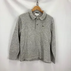 LACOSTE CLASSIC FIT EXCLUSIVE EDITION ウール混ニット ワンポイントポロシャツ 長袖 サイズUS S AH024PL 07091809 01