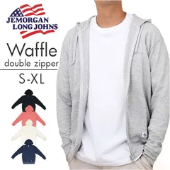 ☆ Sサイズ ☆ JEMORGAN ワッフルWジップパーカー JEMORGAN ワッフル JD610-12S ジェーイーモーガン パーカー フーディー ジップアップパーカー フルジップパーカー サーマル 長袖 薄手 メンズ ワッフル生地 春秋 秋冬 レディース