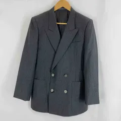 LANVIN ランバン メンズ テーラードジャケット 背抜き ダブル ダークグレー