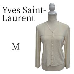 美品 Yves Saint Laurent カーディガン バイカラー ウール - メルカリ