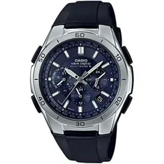 カシオ 電波 ソーラー 腕時計 ウェーブセクター WVQ-M410-2AJF メンズ ブラック ブルー ビジネス 仕事 新生活 ギフト プレゼント 10気圧防水